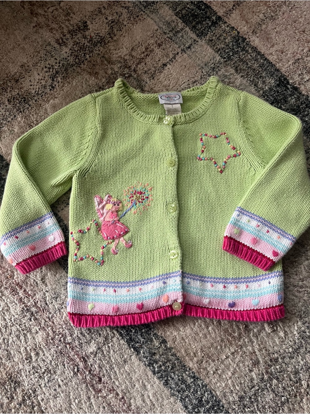 Vintage Talbots Kids Whimsical Knit Sweater Y2K Girls Size 2